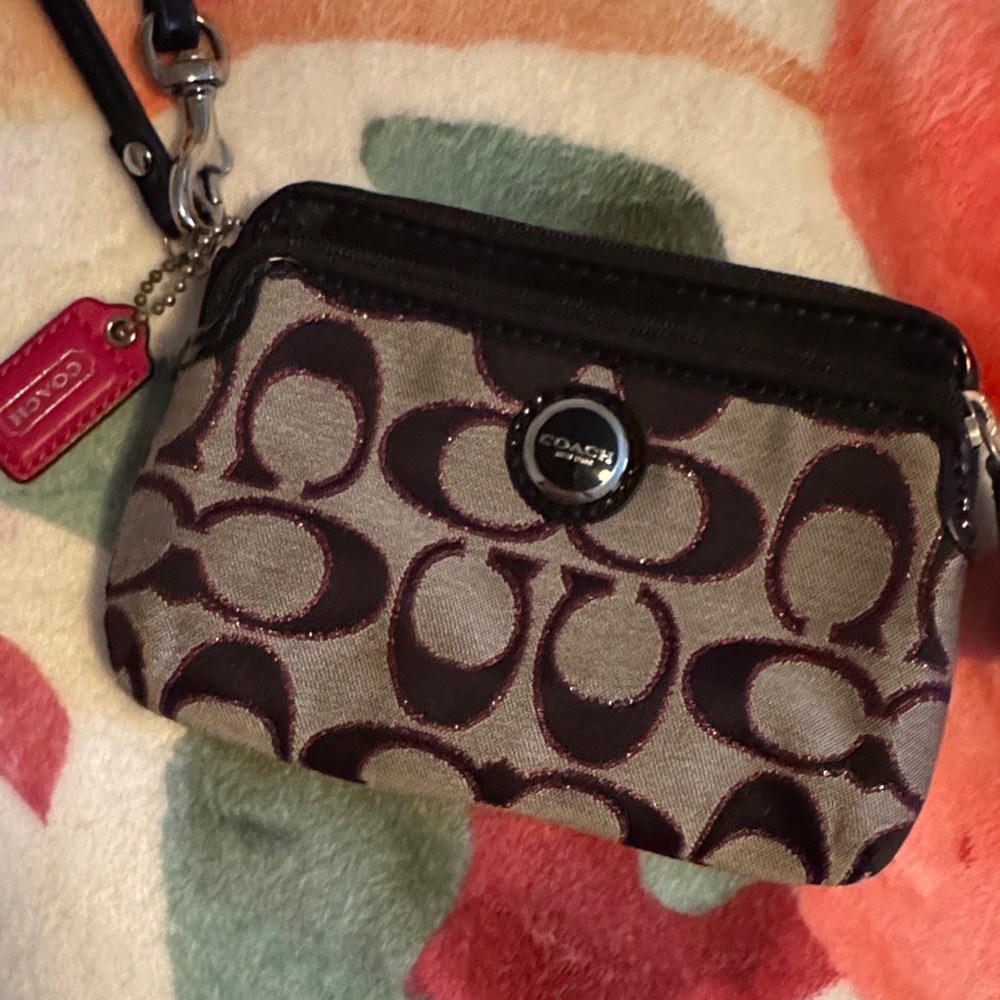 Coach Signature Gray, Black, and Pink Glitter Women's Bag Set - Picture 3 of 16